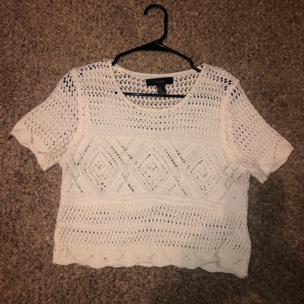 Crochet Summer Short Sleeve Shirt